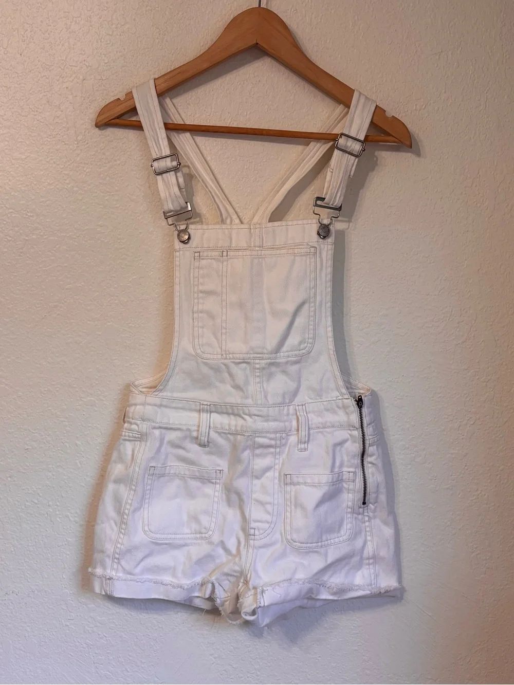 Madewell Side Zip Denim Shortalls XXS